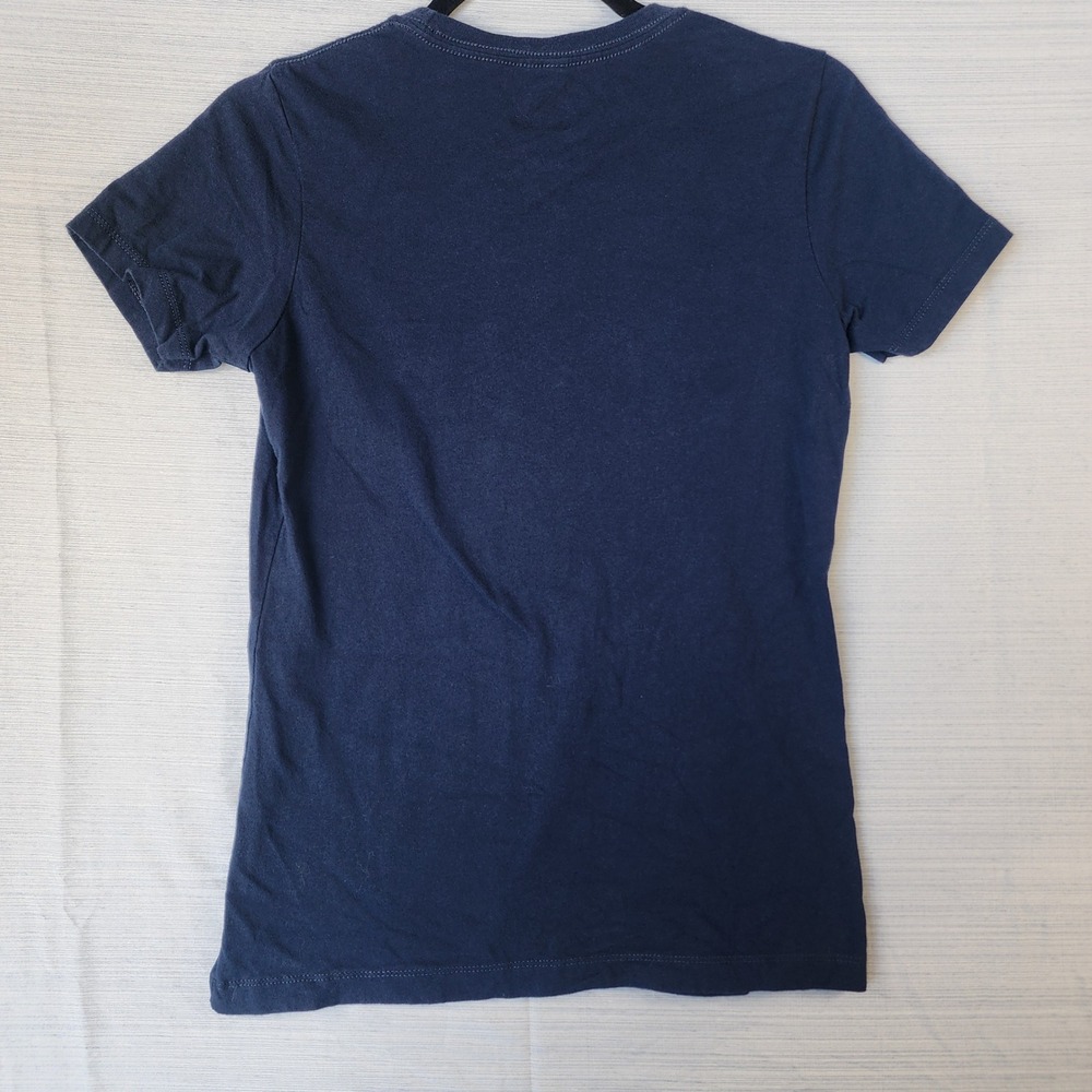 TeePublic Haunted Mansion Hatbox Ghost Women M Navy Blue Excellent Graphic Tee - Picture 6 of 6